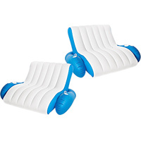 Fauteuil Gonflable Double en PVC Personnalisé en Forme de S pour Divertissement, Loisirs et Sieste, Jouet Pliable pour 2 Personnes 69x62in