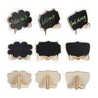 Petit tableau noir rectangulaire signe de support cartes de place en bois tableau noir en bois pour la décoration d'événement de numéros de table