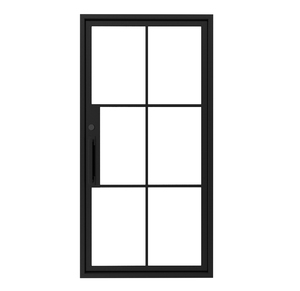 Porte en verre sur mesure en fer forgé, intérieure, givrée, trempée, simple, insonorisée pour hôtel, fabricant, vente en gros, OEM - Product Image 2
