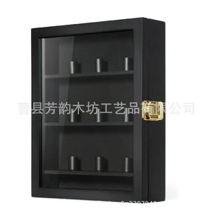 Solid Wood Champion Ring <b>Display</b> Box <b>Wall</b> Mounted Transparent Storage <b>Case</b> For Collection - Product Image 1