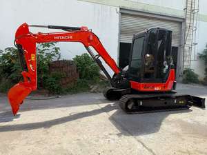 Excavatrice hydraulique sur chenilles Hitachi Zx52 d'occasion avec chenilles en caoutchouc Mini Digger 5 tonnes Moteur à pouce Boîte de vitesse Moteur PLC - Product Image 5