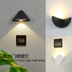 LED โคมไฟติดผนังกันน้ำกลางแจ้งสไตล์ยุโรปมินิมอลลิสต์วิลล่าร้านค้าป้ายทางเข้าสปอตไลท์ - Product Image 1