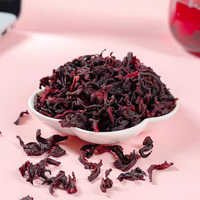 Huaran Premium Fragments de fleurs d'hibiscus séchées Tisane saine sucrée et acidulée en abondance