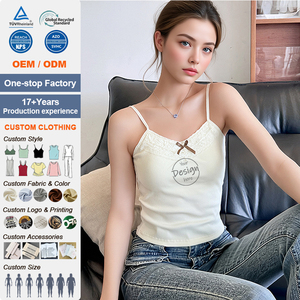 Nouveau débardeur bandeau en dentelle à dos ouvert avec coussinets de soutien-gorge intégrés, sans manches, coupe ajustée, pour <span class=keywords><strong>femme</strong></span>, à porter en sous-vêtement ou en vêtement extérieur, collection Printemps-Été - Product Image 1