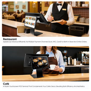 Sistema POS de Escritorio de Doble Pantalla de 15.6 Pulgadas, Caja Registradora de Alta Velocidad para Pedidos en Tiendas de Abarrotes, 4+64 GB, Sistema POS Comercial para Restaurantes - Product Image 4