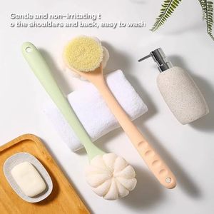 Bath <b>Brush</b> Long Handle Bath Ball Rubbing 2-in-1 Bath <b>Brush</b> <b>Back</b> Rubbing Bath Artifact Double Sided Bath <b>Brush</b> - Product Image 2