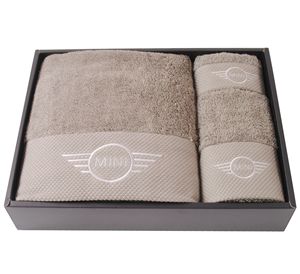 Ensemble de serviettes de bain en coton personnalisées Beckon, logo brodé sur <span class=keywords><strong>du</strong></span> coton doux 100%, boîte cadeau, cadeaux promotionnels pour hôtels - Product Image 1