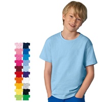 100% Baumwolle Kind 180gsm bunt plus Größe Kurzarm OEM Logo leer schlicht benutzer definierte Logo Unisex Kinder Kinder T-Shirt