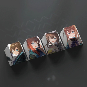 Arknights Amiya Kal'tsit Skadi W quatre touches de clavier PBT R4 Cherry pour clavier mécanique, personnalisation des personnages de jeu, capuchons de touches - Product Image 4