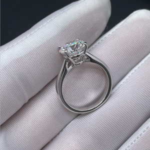 IGI Maßgeschneiderter 3ct Solitärring aus 18K Weißgold mit Rundschliff Laborgezüchtetem Diamantring für Damen Schmuck mit HPHT CVD - Product Image 4
