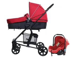 modları bassinet seyahat Suppliers-Bebek arabası ile gerçek Bassinet modu/geri dönüşümlü koltuk/bir el kat/ekstra depolama/çocuk tepsisi arabası