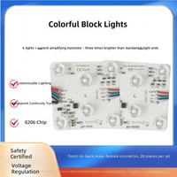 Module d'éclairage LED RGB 24V 6W haute luminosité à six lumières, puce 8206, film souple, pour plafond et plafond suspendu, éclairage publicitaire
