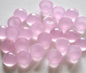 Lot de 5 cabochons en calcédoine rose naturelle, pierres précieuses multicolores, pour la fabrication de bijoux, avec traitement de cirage/lustrage léger, certifiés TATIWALA, en gros - Product Image 2