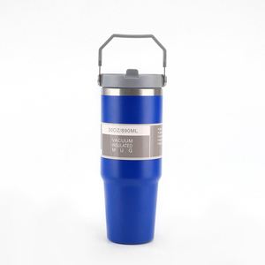Vaso Térmico de Acero Inoxidable de 30oz con Asa Portátil, Doble Pared, Aislamiento al Vacío, para Viajes en Auto, con Logotipo Personalizado, Venta al Por Mayor - Product Image 3