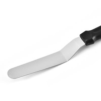 Couteau à découper droit de 8 pouces en gros avec manche en bois et plastique, spatule à gâteau pour la décoration de crème, outil en acier inoxydable