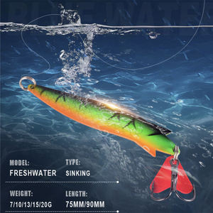 Leurre de <span class=keywords><strong>pêche</strong></span> métallique pour eau douce et eau salée, leurres nageurs, leurres Toby, leurres spinner pour poisson-chat, brochet, sandre, bar, saumon, marlin, carpe - Product Image 2