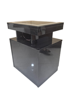 Table de chevet en bois massif de style nordique minimaliste, table de chevet moderne de luxe avec 2 tiroirs et poignées dorées, meubles écologiques