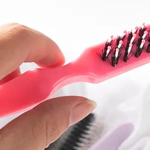 GLOWAY Hair Styling Tools Hairdressing Adding Volume Detangling Pin Tail Combs 3 Row Teeth Plastic Comb Teasing Hair Brush