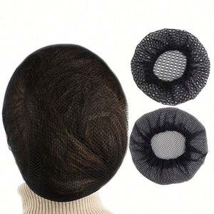Filet à cheveux invisible pour <span class=keywords><strong>femme</strong></span> avec logo personnalisé en gros, couvre-chignon avec style européen et américain, en polyester - Product Image 2