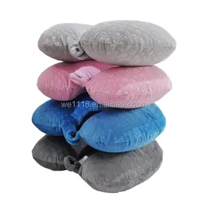 Best Airplane Inflatable Memory Foam Travel U Shaped Flight Pillow For Neck Pain
