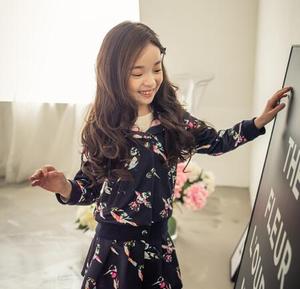 Blouse de créateur pour enfants en gros, tenue de soirée, costume lourd en polyester/coton à manches longues - Product Image 4