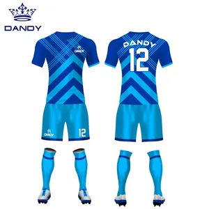 custom cheap 100% polyester sublimation football team uniform design your own soccer jersey