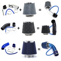 Filtre à air universel de 3 pouces (76 mm), cartouche de filtre à air de 3 pouces, tuyau d'admission en alliage d'aluminium pour automobiles, kit de modification de voiture