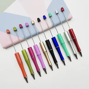 보석 볼펜 장식 구슬 펜 수제 선물 플라스틱 다채로운 DIY 구슬 펜을 추가
