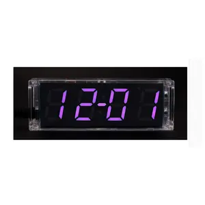Seven color digital clock production kit electronic DIY loose parts LED digital tube alarm clock welding 51 microcontroller