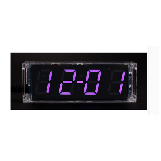Seven color digital clock production kit electronic DIY loose parts LED digital tube alarm clock welding 51 microcontroller