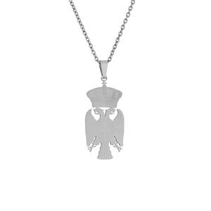 Nuevas llegadas collar de acero inoxidable República de <span class=keywords><strong>Serbia</strong></span> mapa águila colgante collar - Product Image 3