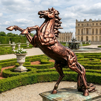 Figurine de cheval en bronze 3D artisanale, taille personnalisable, patine gravée, socle poli, mascotte de la Fête Nationale