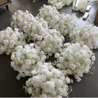 Offre Spéciale – Grandes Boules de Fleurs Artificielles Blanches en Soie pour Centres de Table de Mariage, Arrangements Floraux de 30cm, 40cm, 50cm