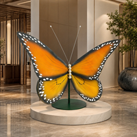Décoration Papillon Orange Géant en Papier pour Événements, Mariages, Affichages Commerciaux et Vitrines de Centres Commerciaux
