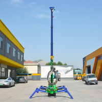 Mini-grue araignée sur chenilles avec étais télescopiques pliables pour la construction, petites grues pour espaces étroits