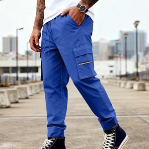 Pantalon cargo homme 2026 multi-poches avec cordon de serrage à la taille, décontracté, long, printemps-automne - Product Image 3