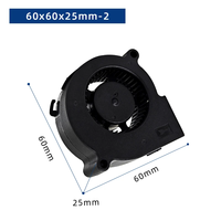 Kipas Blower DC 5V 12V 60x60x25mm dengan Bantalan Bola, Kipas Pendingin Mini OEM ODM untuk Robot, Anjing Robot, Printer 3D, Elektronik