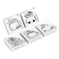 Tampon encreur automatique transparent carré de style coréen Intoss WCYZ avec tampon encreur en PU et étui en plastique – Tampons personnalisés