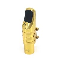 7C Soprano Saxophone Mouthpiece Brass Material Flute Head with Reed Buckle Patch Musical Instrument Accessories