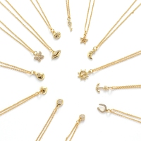 Nouveau collier pendentif minimaliste européen et américain, motif ancre, cœur, fer à cheval, petites breloques, accessoires assortis