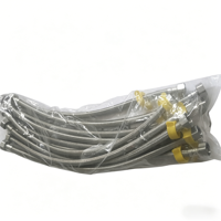 Tuyau d'alimentation en eau moderne tressé en acier inoxydable 304 haute durabilité, connecteur flexible pour évier de cuisine et robinet de salle de bain (eau froide et chaude)
