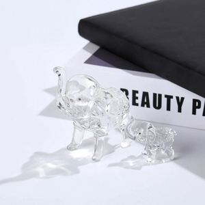 Handcrafted Crystal <b>Elephant</b> - Minimalist Design, Perfect for Office or Home <b>Decor</b>, Transparent Glass Sculpture - Product Image 4