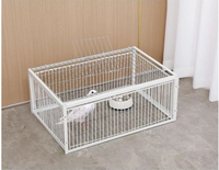 Cage de piège à oiseaux galvanisée pliable Feral Pigeon Humane Way avec l'entrée à sens unique Piégeage Pigeons Colombes dans des cages