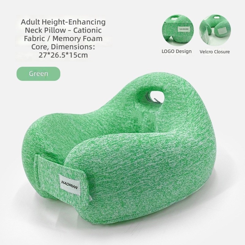 Green-neck pillow+earplugs+eye mask+color box