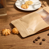Sacs de stockage des aliments à fermeture éclair pour pochettes debout pour fenêtre pour produits d'emballage, réutilisables, scellables
