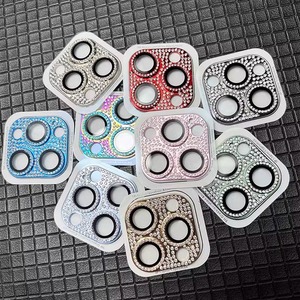 Protector de Lente de Cámara con Diamantes Brillantes de Lujo, Protección de Pantalla 360, Dureza 9H, Ultrafino, Resistente al Agua, Vidrio Templado para 16 14 15 <span class=keywords><strong>Pro</strong></span> - Product Image 3
