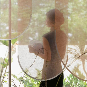 Persianas de Metal Cortadas con Láser con <span class=keywords><strong>Biombos</strong></span> de Lino, Ideales para Restaurantes, Cortinas de Color Sólido al por Mayor - Product Image 1