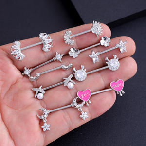 Anneaux de tétons créatifs Gaby, grands et tendance, en acier inoxydable 316L plaqué or, style <span class=keywords><strong>piercing</strong></span> de corps pour femmes - Product Image 3