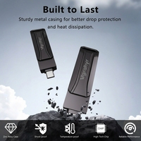 Clé USB 3.0 32 Go 64 Go 128 Go Haute Vitesse jusqu'à 150 Mo/s Mini Clé USB Métallique pour Ordinateur Portable PC Ordinateur de Bureau Stockage
