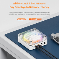 Computadora de escritorio para juegos GenMachine Mini PC AMD Ryzen 9 7940HS Win 11 Pro Wifi 6 BT 5,2 8 núcleos 2,5G LAN DDR5 32G RAM 2T USB 4,0